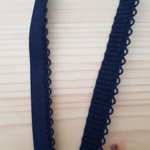 Velourelast mit Bogenkante, 10 mm, schwarz